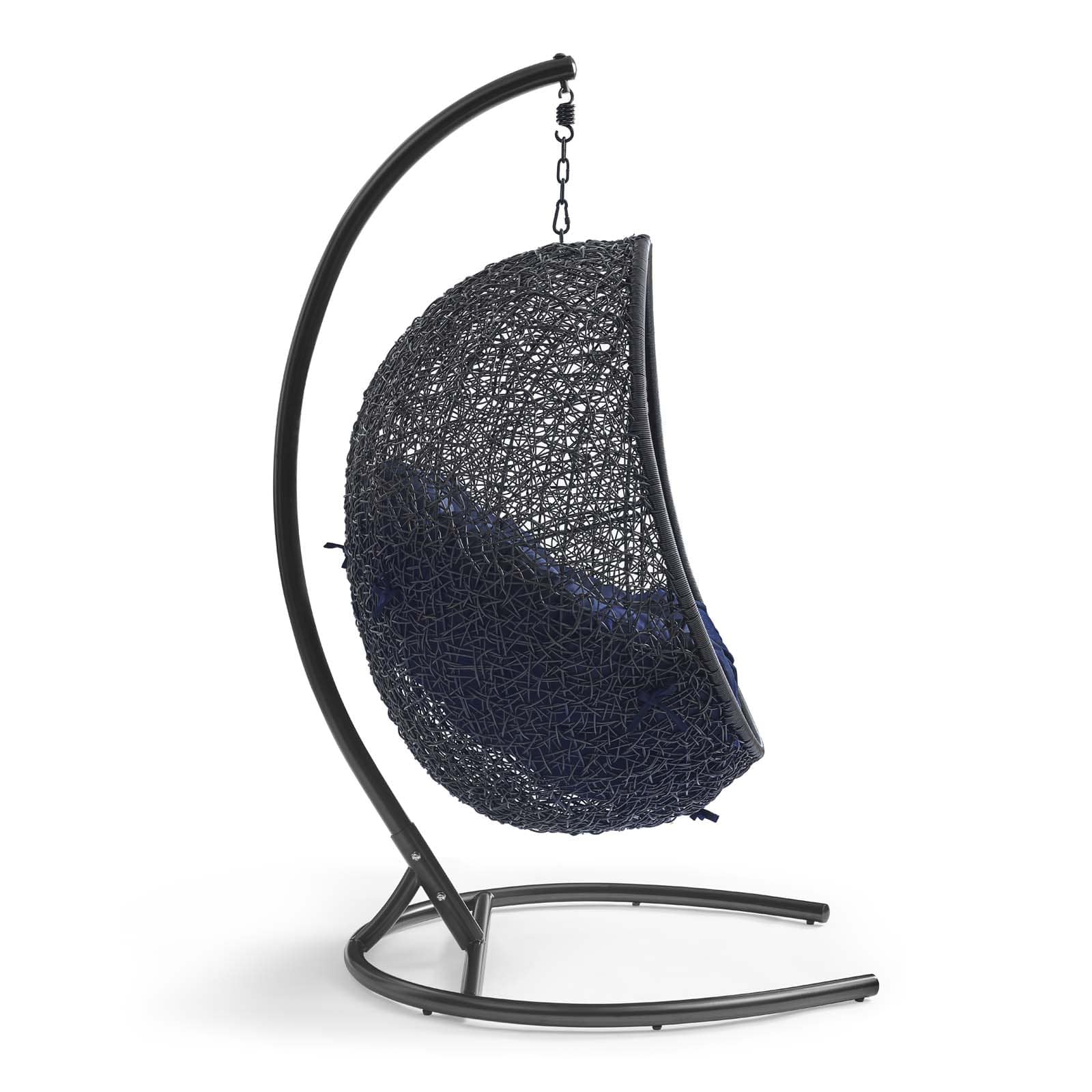 Modway Encase Sunbrella Swing Outdoor Patio Lounge Chair | Outdoor Porch Swings | 