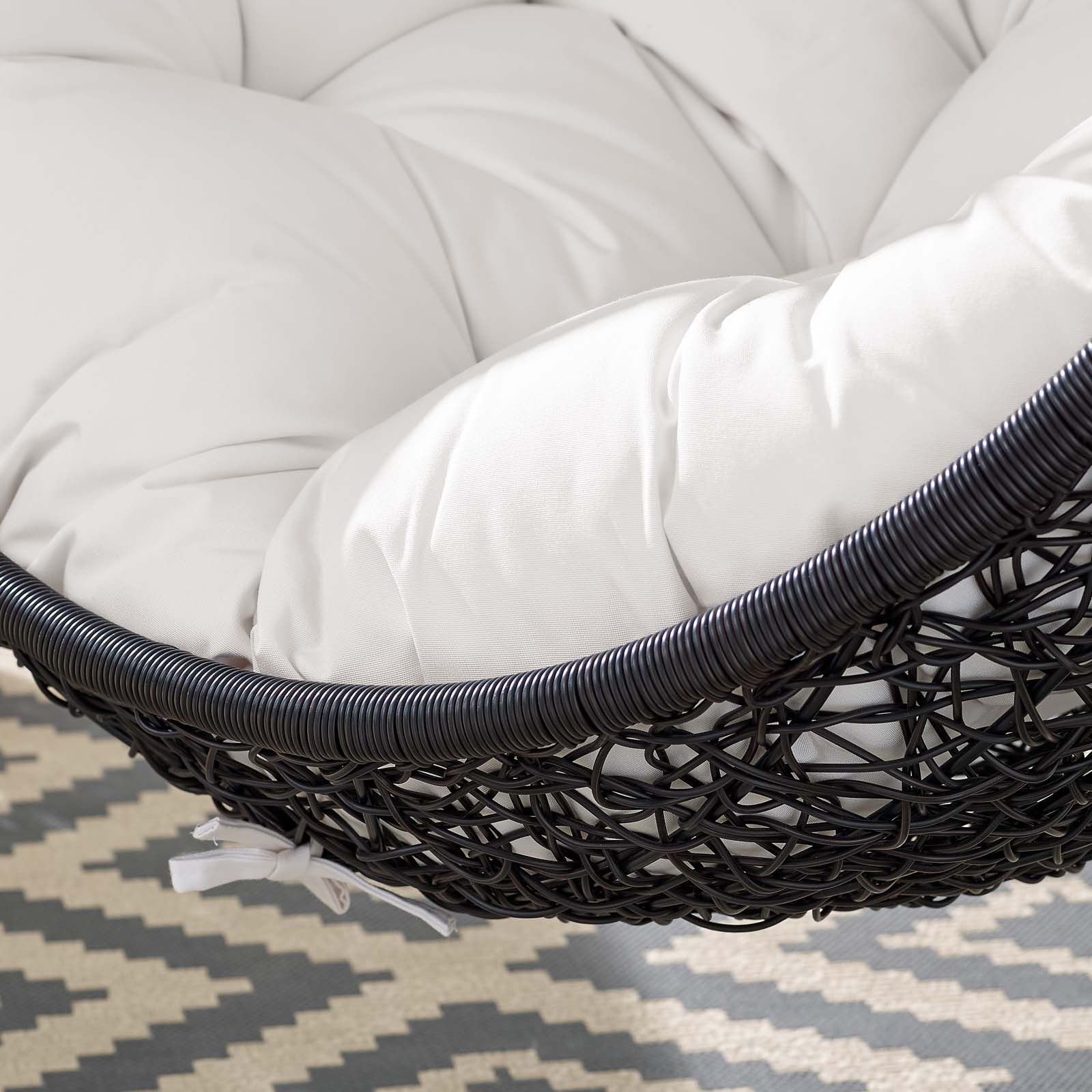 Modway Encase Sunbrella Swing Outdoor Patio Lounge Chair | Outdoor Porch Swings | 