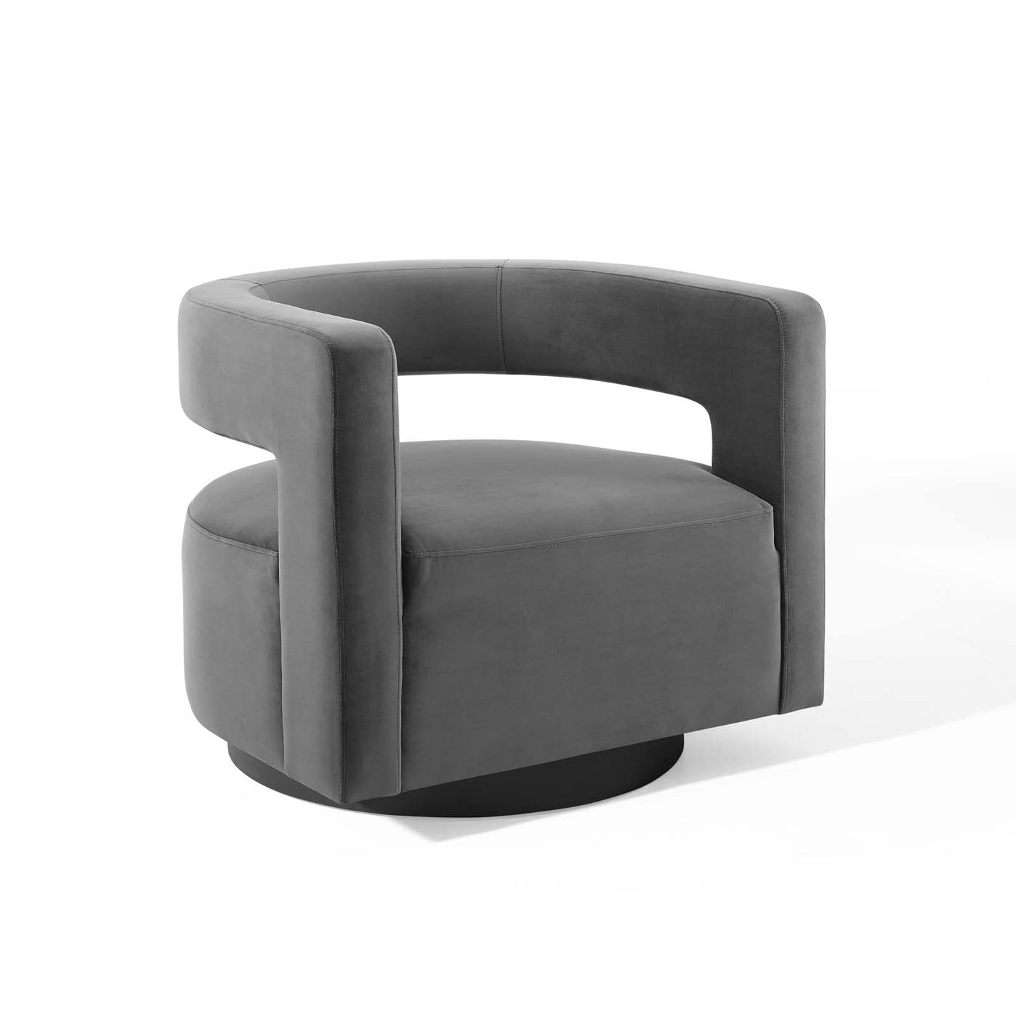 Modway Spin Cutaway Performance Velvet Swivel Armchair | Armchairs | Modishstore-9