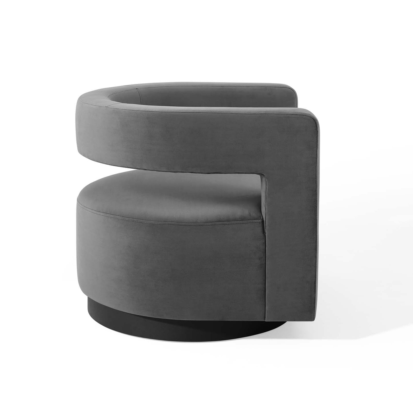 Modway Spin Cutaway Performance Velvet Swivel Armchair | Armchairs | Modishstore-11