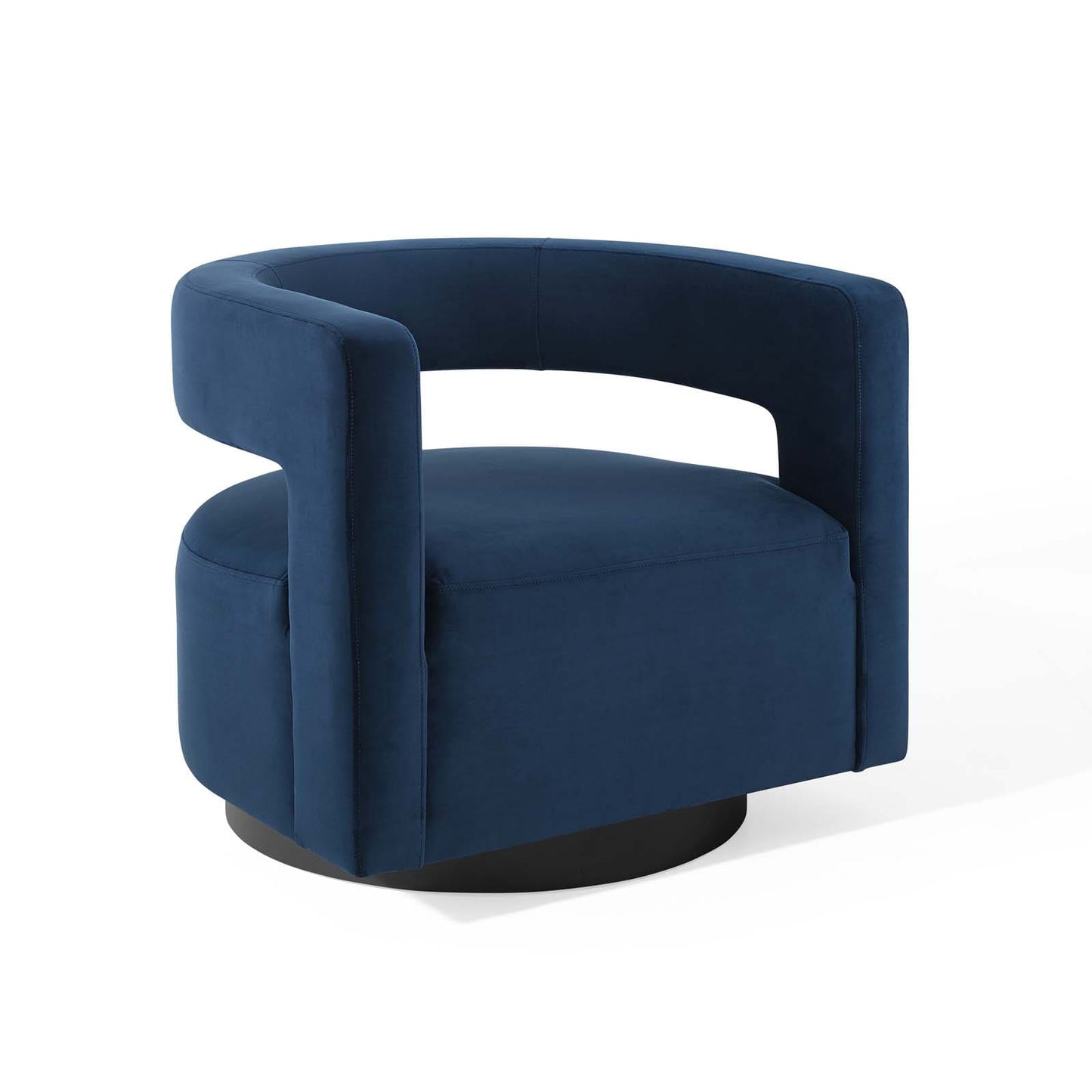 Modway Spin Cutaway Performance Velvet Swivel Armchair | Armchairs | Modishstore-17