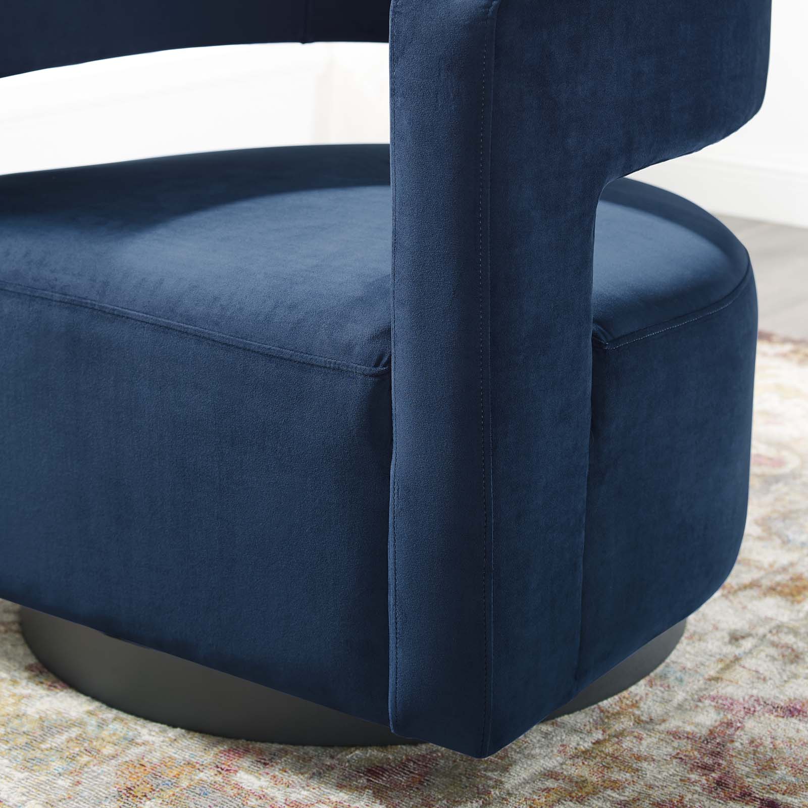 Modway Spin Cutaway Performance Velvet Swivel Armchair | Armchairs | Modishstore-23