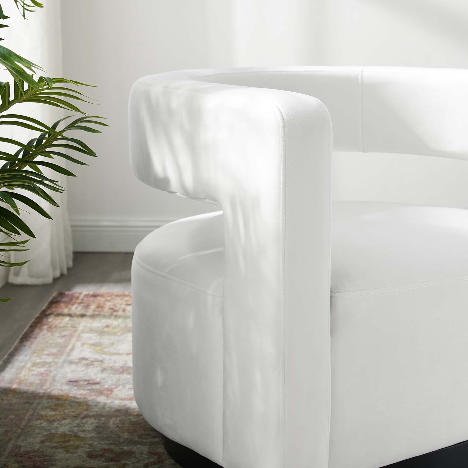 Modway Spin Cutaway Performance Velvet Swivel Armchair | Armchairs | Modishstore-31