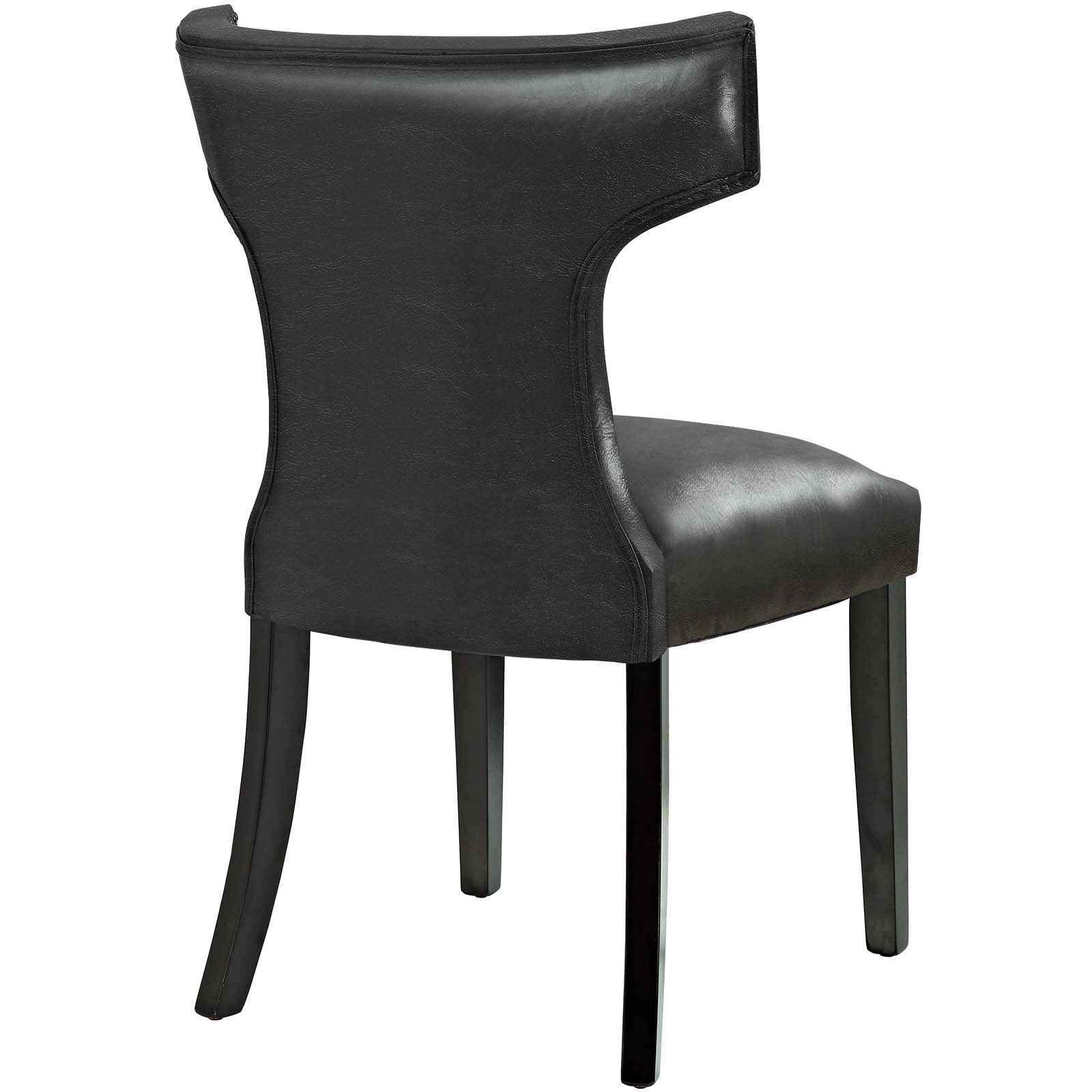 Modway Curve Dining Chair Vinyl Set of 2 | Dining Chairs | 