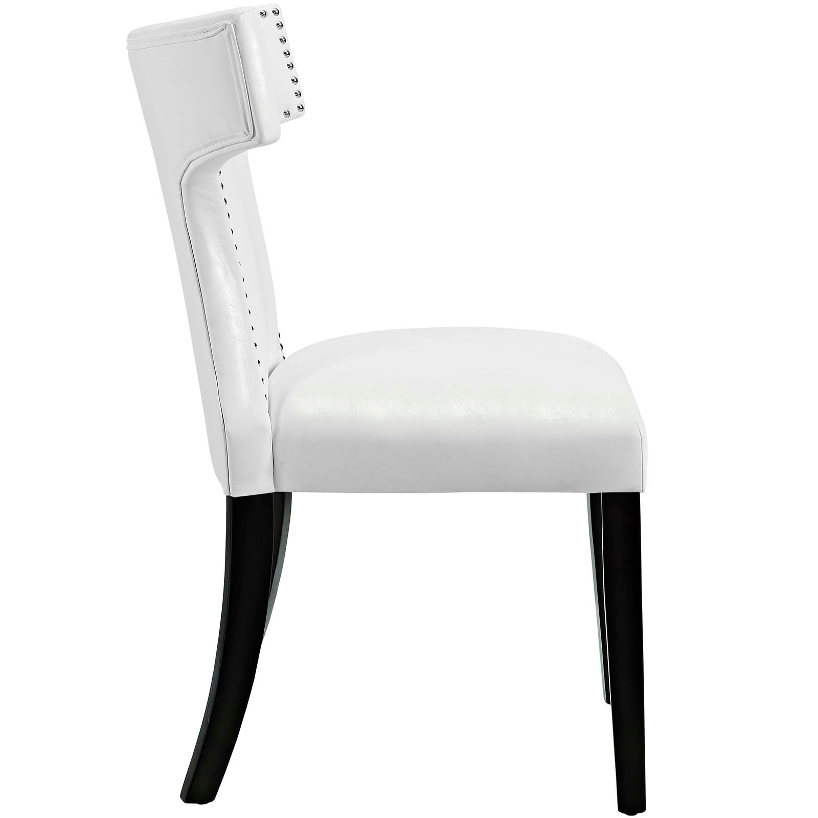 Modway Curve Dining Chair Vinyl Set of 2 | Dining Chairs | 