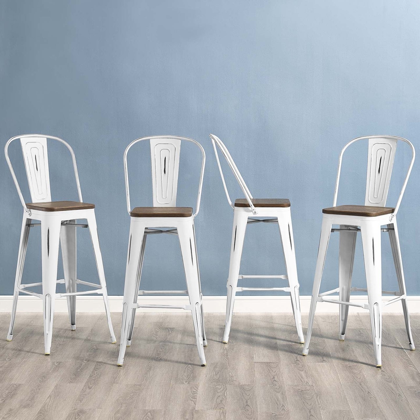 Promenade Bar Stool Metal Set of 4 By Modway - EEI-3951 | Bar Stools | Modishstore