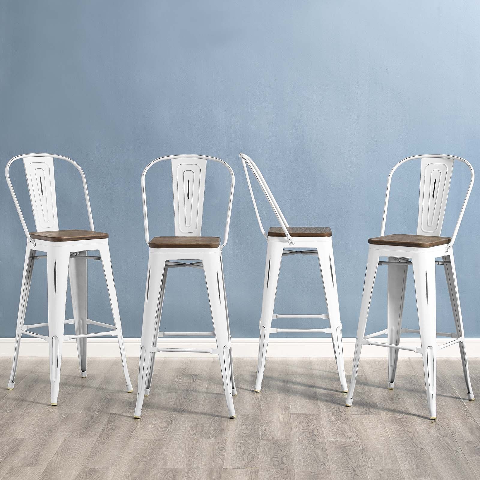 Promenade Bar Stool Metal Set of 4 By Modway - EEI-3951 | Bar Stools | Modishstore