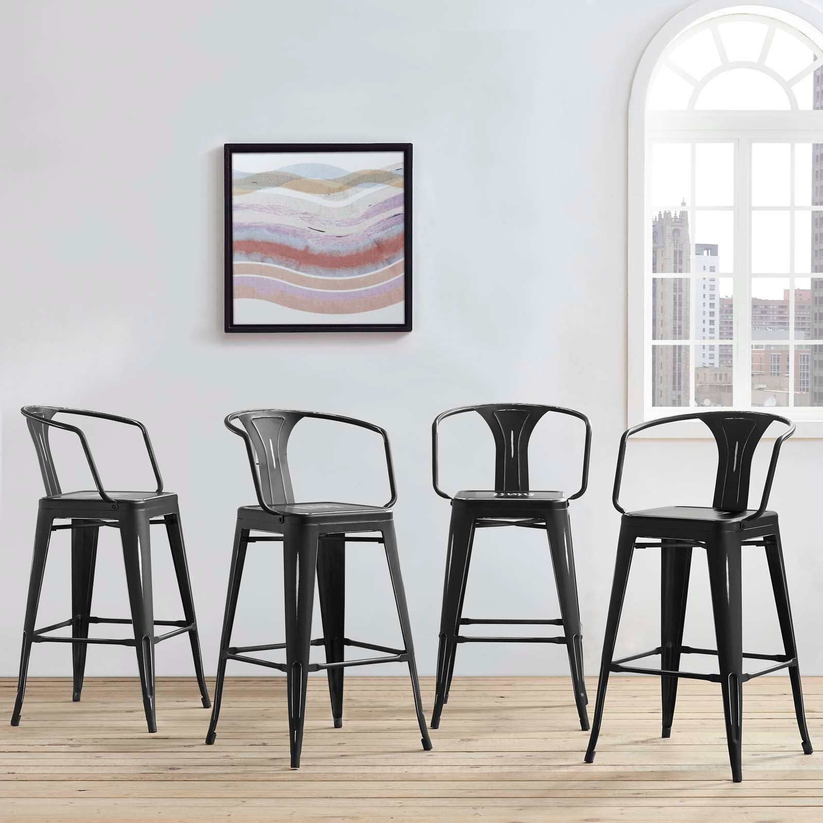 Modway Promenade Bar Stool Set of 4 | Bar Stools | Modishstore