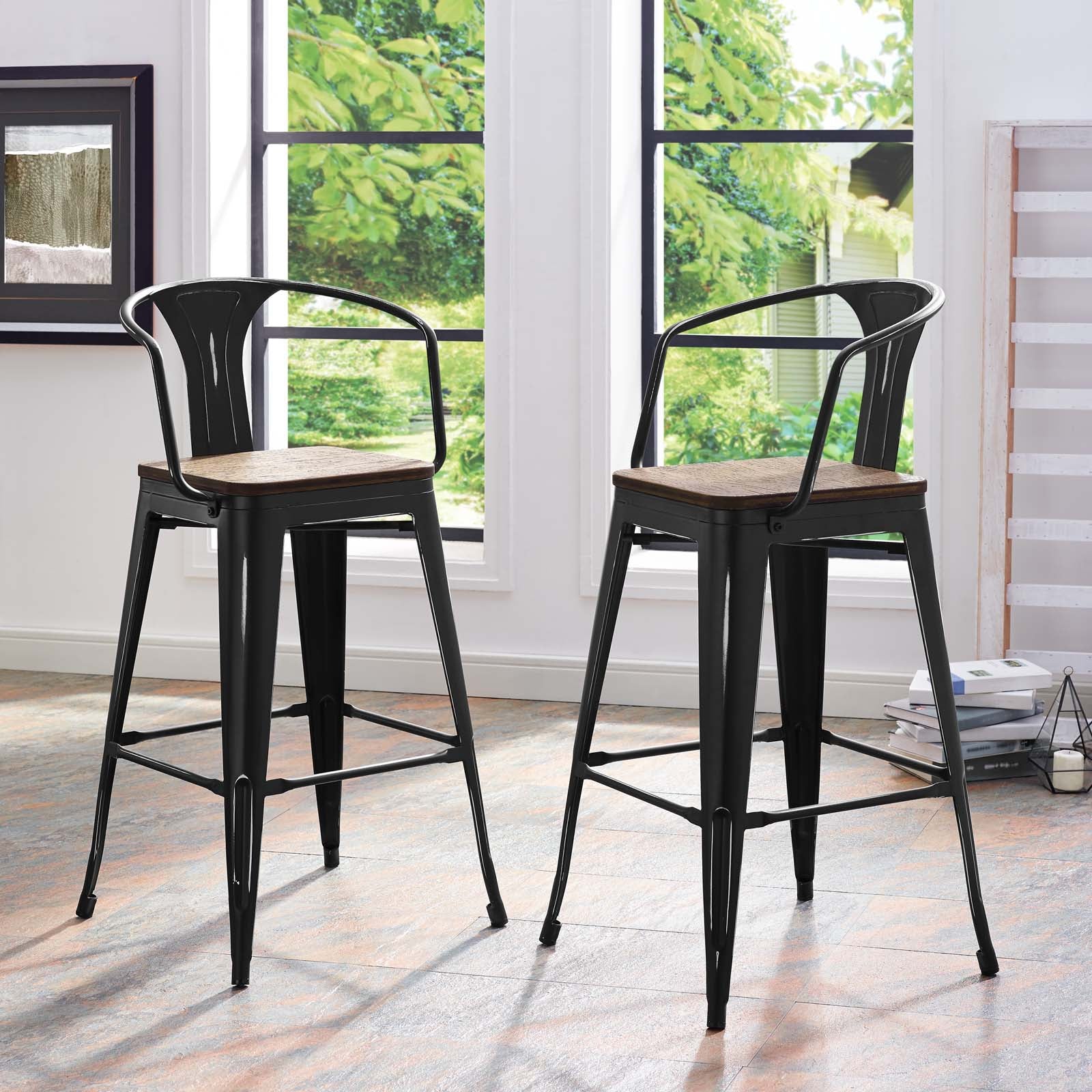 Modway Promenade Bar Stool Set of 2 | Bar Stools | Modishstore-2