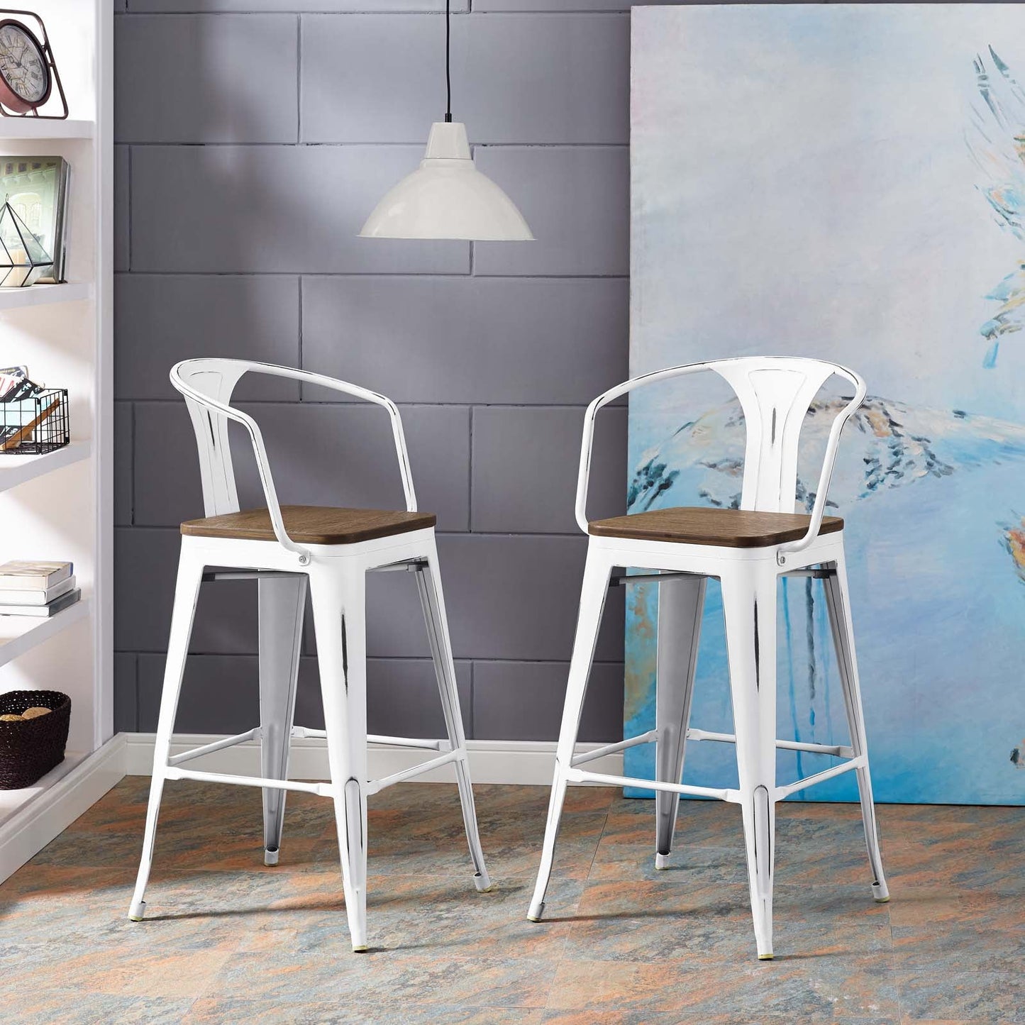 Modway Promenade Bar Stool Set of 2 | Bar Stools | Modishstore-20