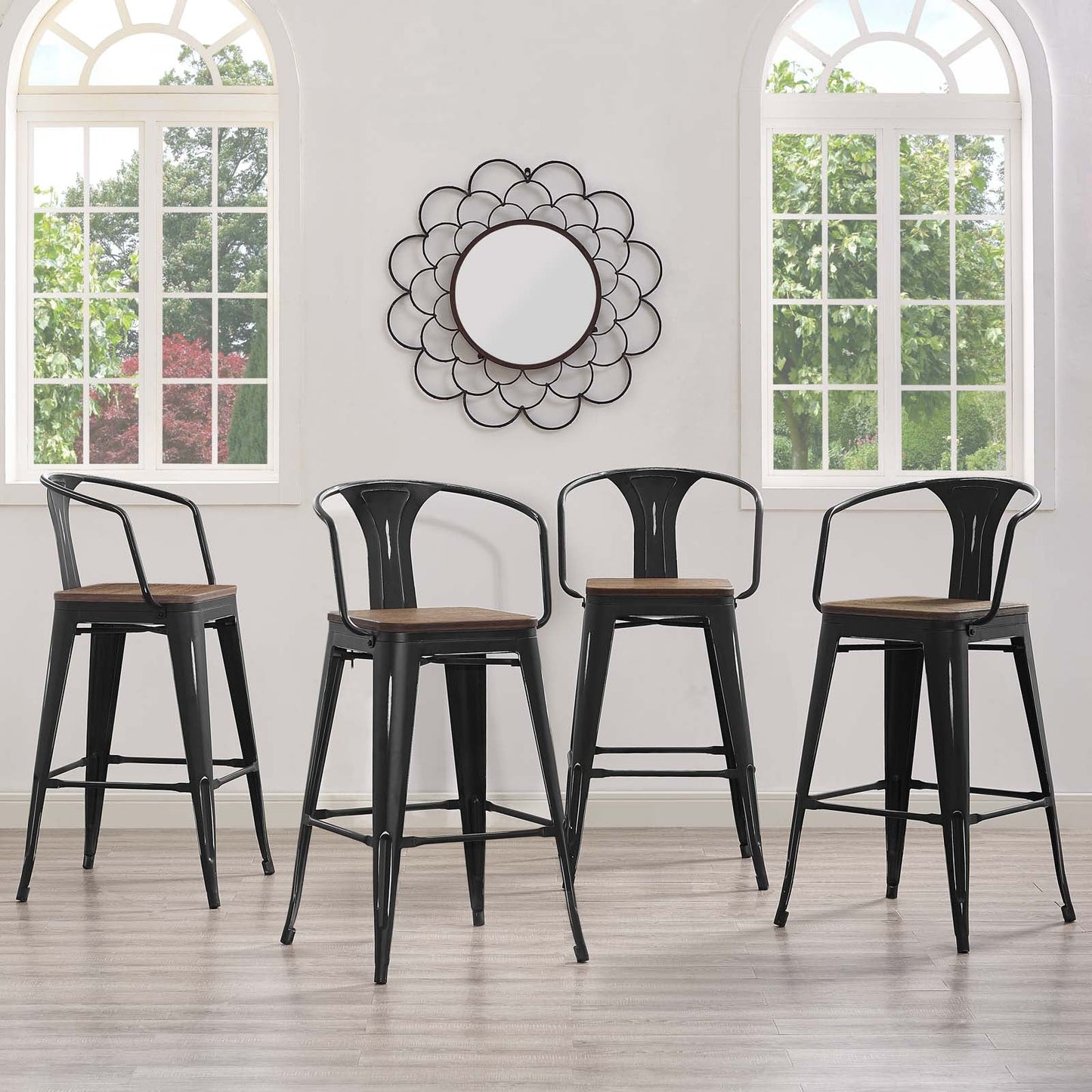 Modway Promenade Bar Stool Set of 4 | Bar Stools | Modishstore