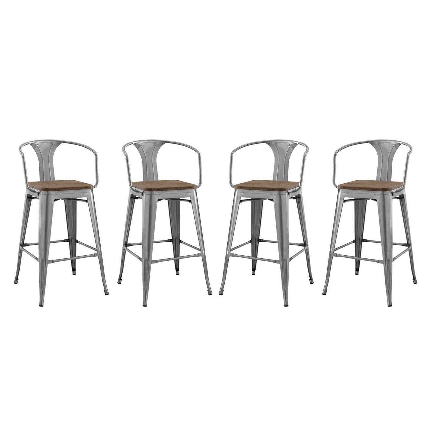 Modway Promenade Bar Stool Set of 4 | Bar Stools | Modishstore-11
