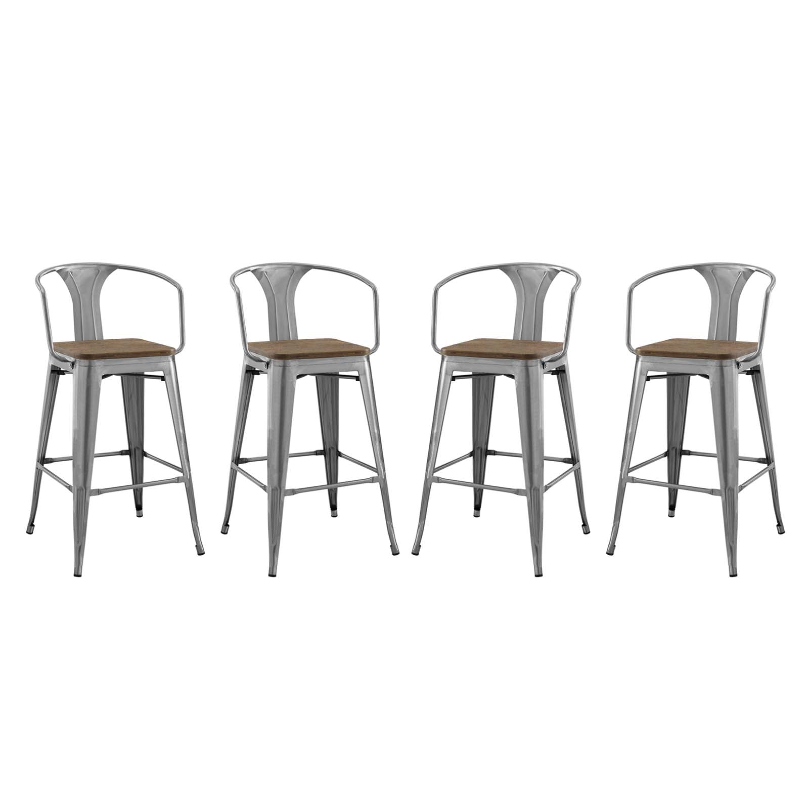 Modway Promenade Bar Stool Set of 4 | Bar Stools | Modishstore-11