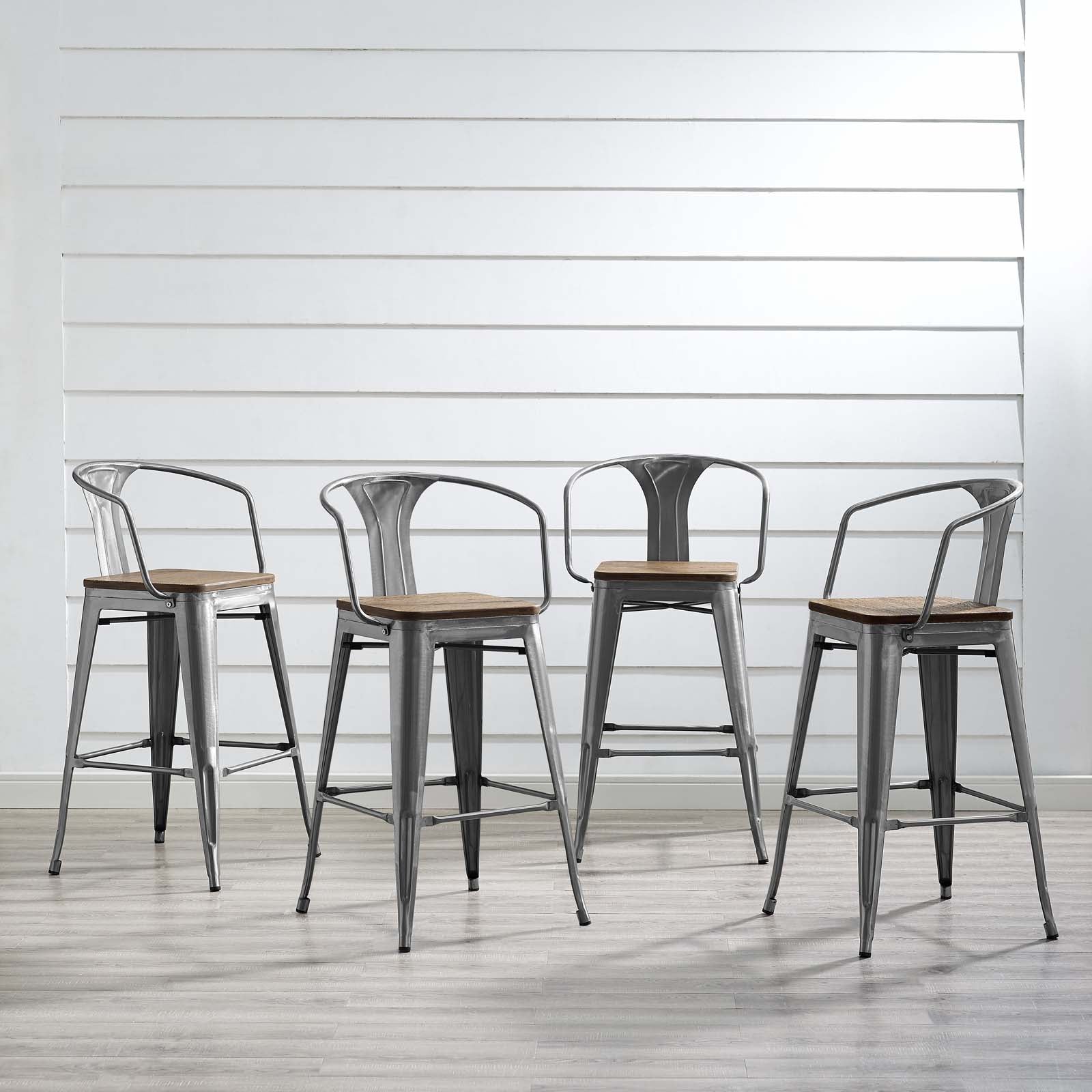 Modway Promenade Bar Stool Set of 4 | Bar Stools | Modishstore-15