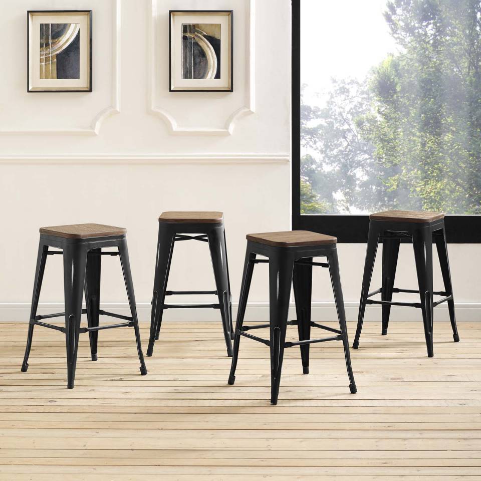 Modway Promenade Counter Stool Set of 4 | Bar Stools | Modishstore
