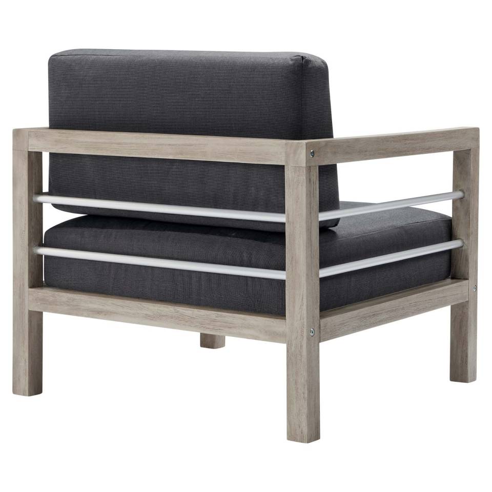 Modway Wiscasset Outdoor Patio Acacia Wood Armchair Set of 2 | Outdoor Chairs | Modishstore-4
