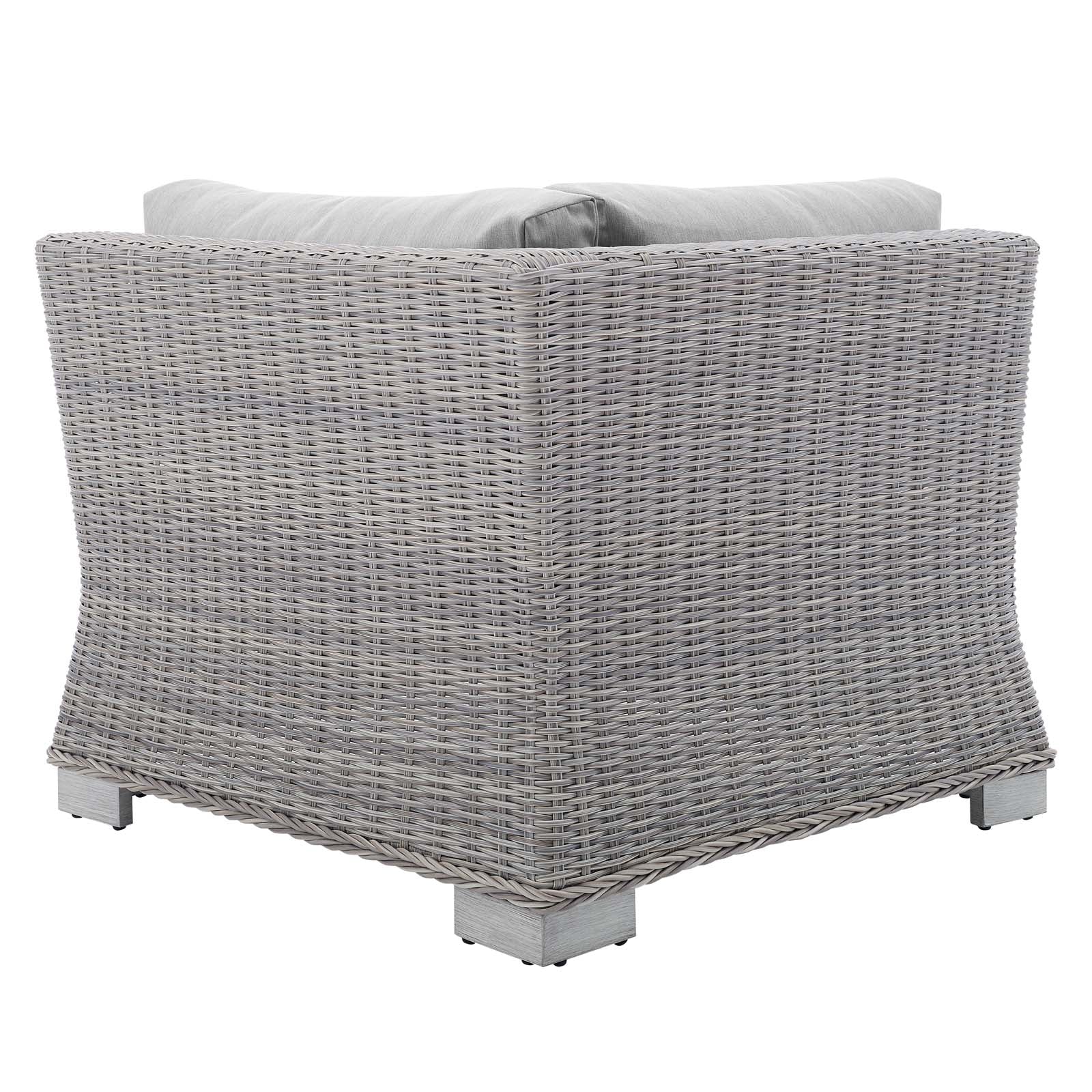Modway Conway Sunbrella® Outdoor Patio Wicker Rattan Corner Chair | Outdoor Sofas, Loveseats & Sectionals | 