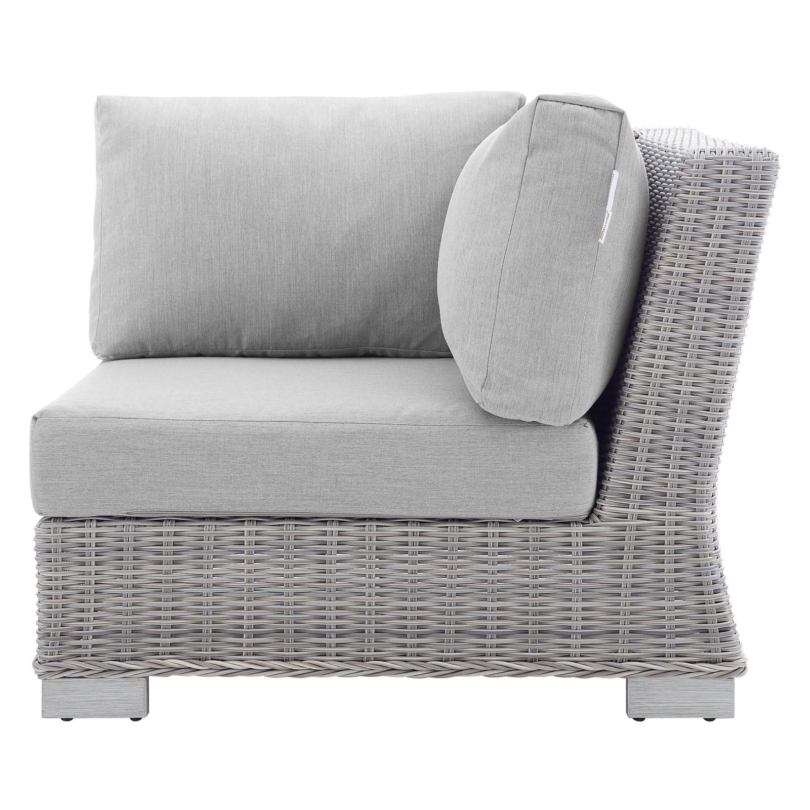 Modway Conway Sunbrella® Outdoor Patio Wicker Rattan Corner Chair | Outdoor Sofas, Loveseats & Sectionals | 