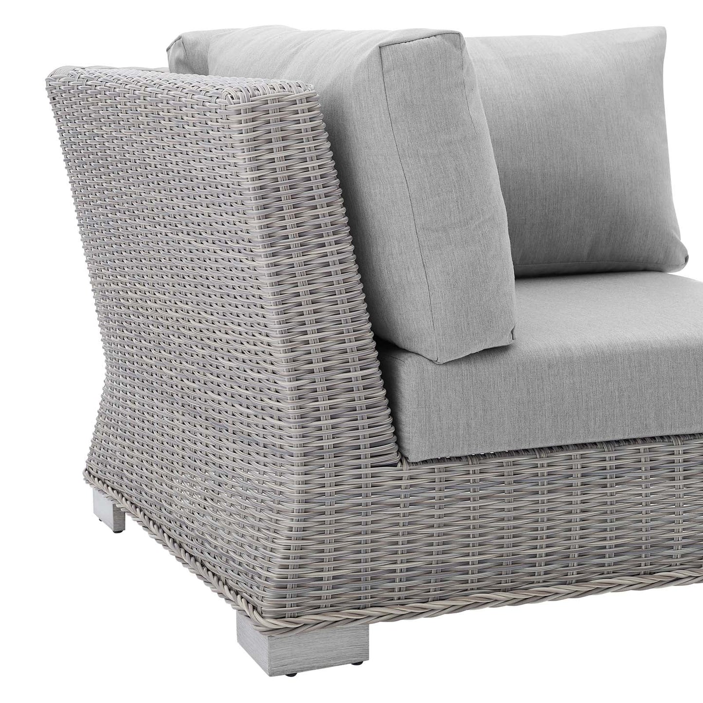 Modway Conway Sunbrella® Outdoor Patio Wicker Rattan Corner Chair | Outdoor Sofas, Loveseats & Sectionals | 