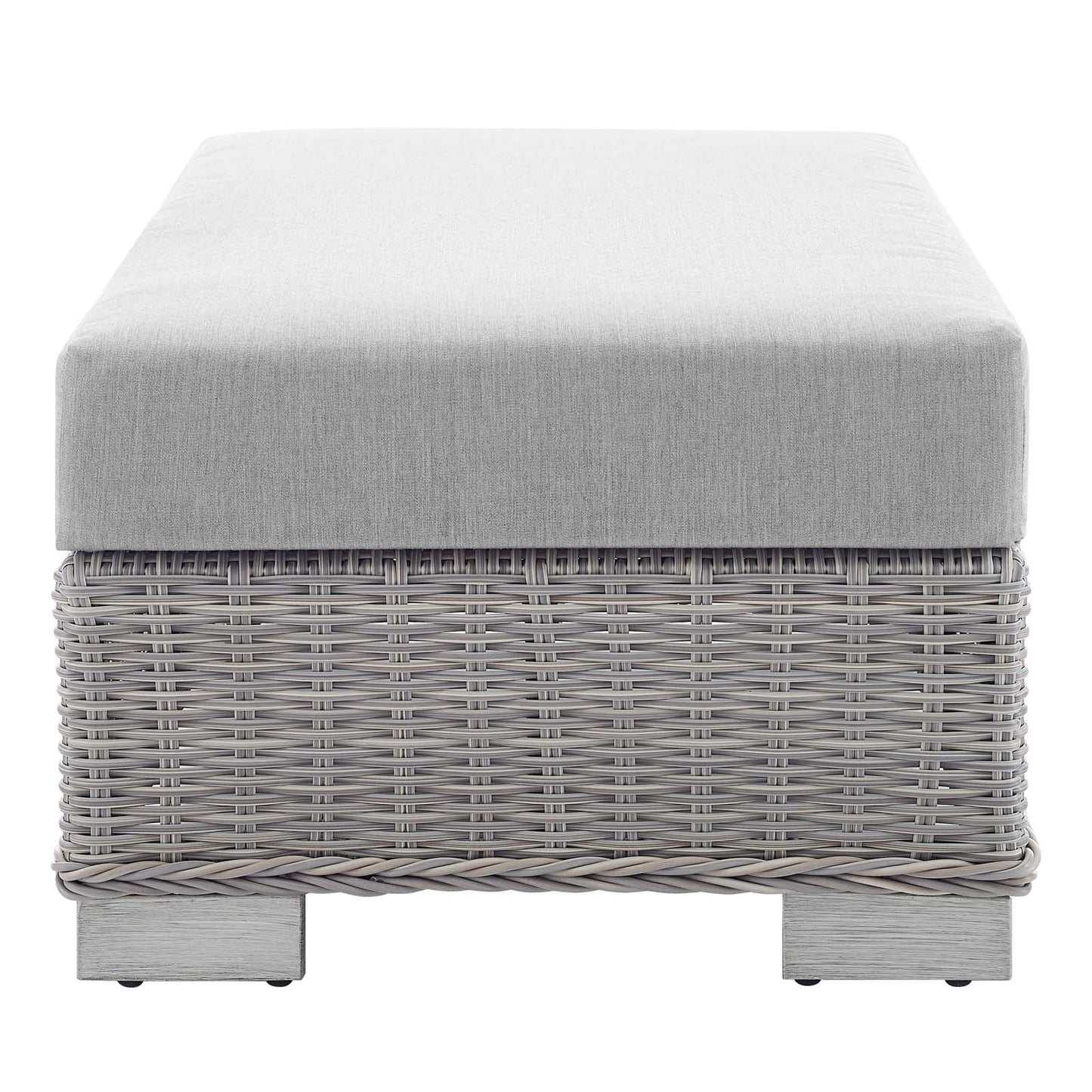 Modway Conway Sunbrella® Outdoor Patio Wicker Rattan Ottoman | Outdoor Ottoman | 