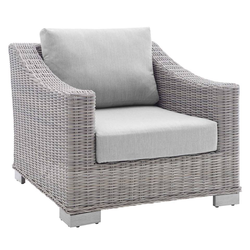 Modway Conway Sunbrella® Outdoor Patio Wicker Rattan Armchair | Outdoor Chairs | 