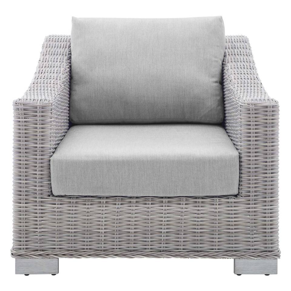 Modway Conway Sunbrella® Outdoor Patio Wicker Rattan Armchair | Outdoor Chairs | 