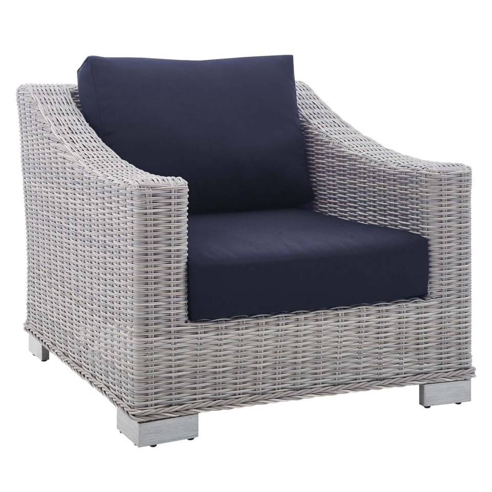 Modway Conway Sunbrella® Outdoor Patio Wicker Rattan Armchair | Outdoor Chairs | 