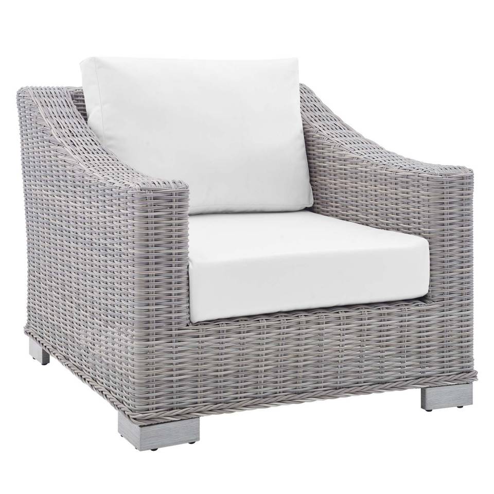 Modway Conway Sunbrella® Outdoor Patio Wicker Rattan Armchair | Outdoor Chairs | 
