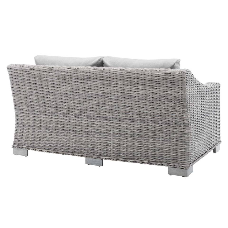 Modway Conway Sunbrella® Outdoor Patio Wicker Rattan Loveseat | Outdoor Sofas, Loveseats & Sectionals | 