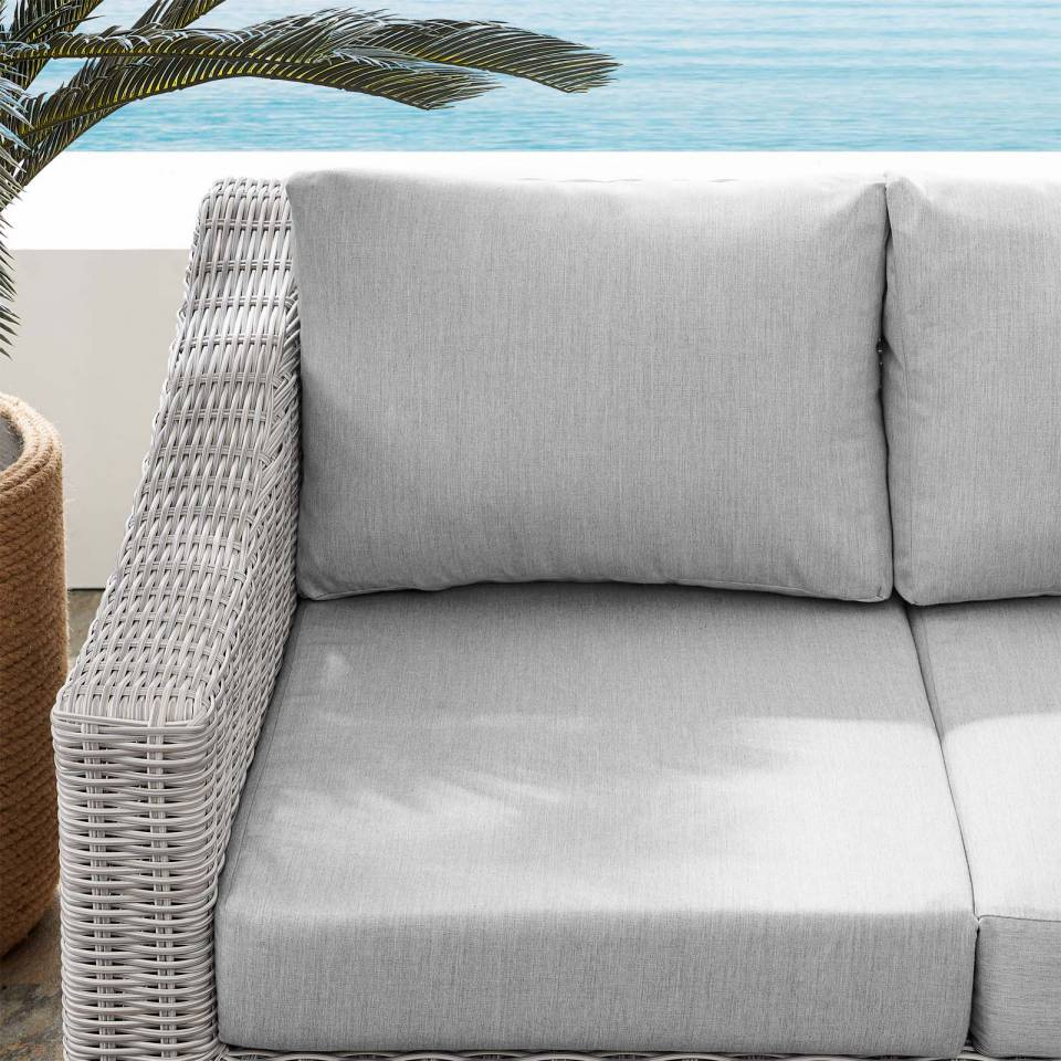 Modway Conway Sunbrella® Outdoor Patio Wicker Rattan Loveseat | Outdoor Sofas, Loveseats & Sectionals | 
