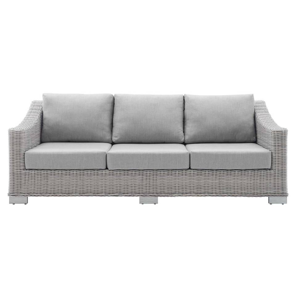 Modway Conway Sunbrella® Outdoor Patio Wicker Rattan Sofa | Outdoor Sofas, Loveseats & Sectionals | 
