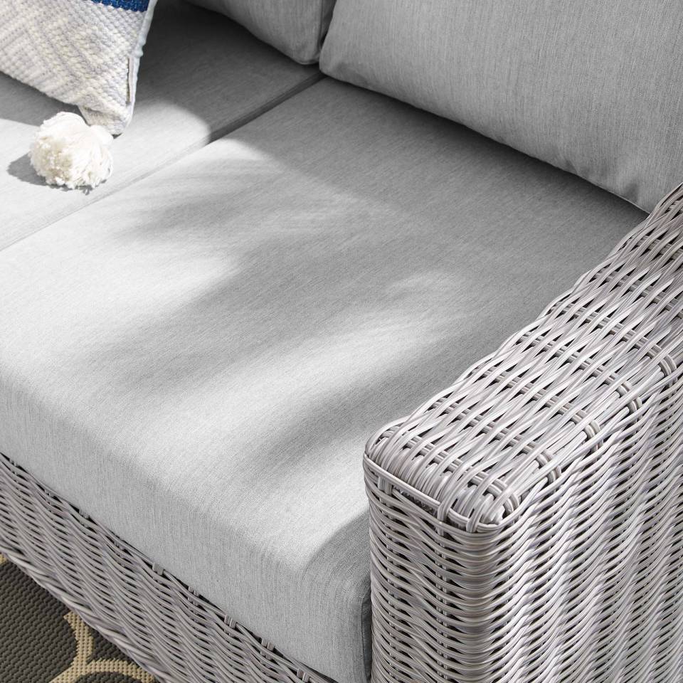 Modway Conway Sunbrella® Outdoor Patio Wicker Rattan Sofa | Outdoor Sofas, Loveseats & Sectionals | 