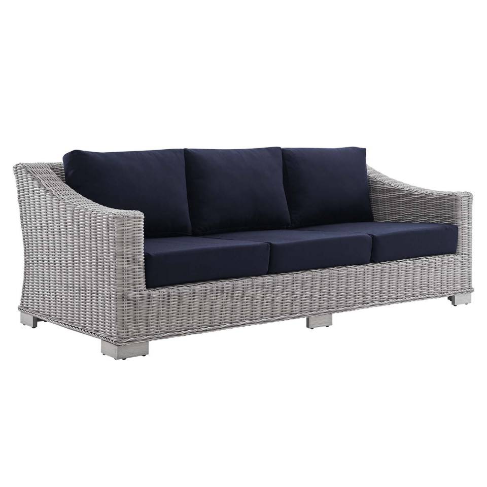 Modway Conway Sunbrella® Outdoor Patio Wicker Rattan Sofa | Outdoor Sofas, Loveseats & Sectionals | 