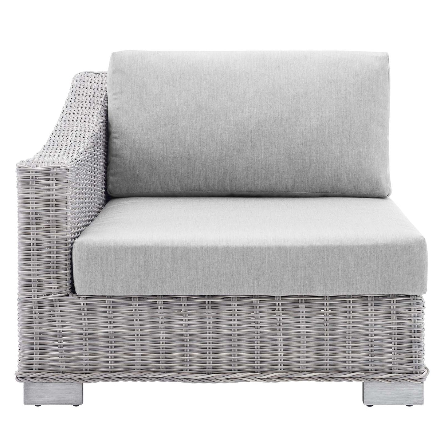 Modway Conway Sunbrella® Outdoor Patio Wicker Rattan Left-Arm Chair | Outdoor Sofas, Loveseats & Sectionals | 