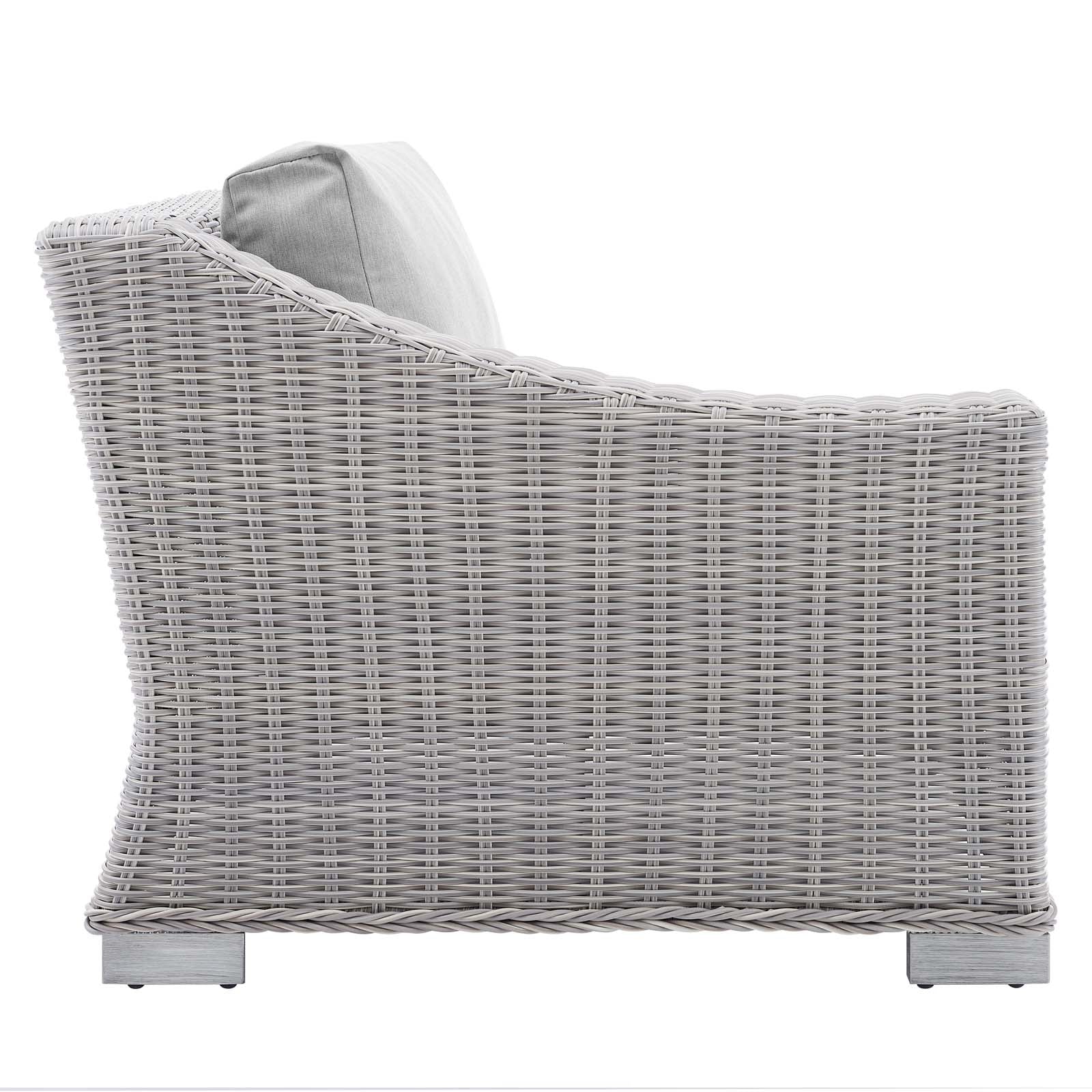 Modway Conway Sunbrella® Outdoor Patio Wicker Rattan Left-Arm Chair | Outdoor Sofas, Loveseats & Sectionals | 