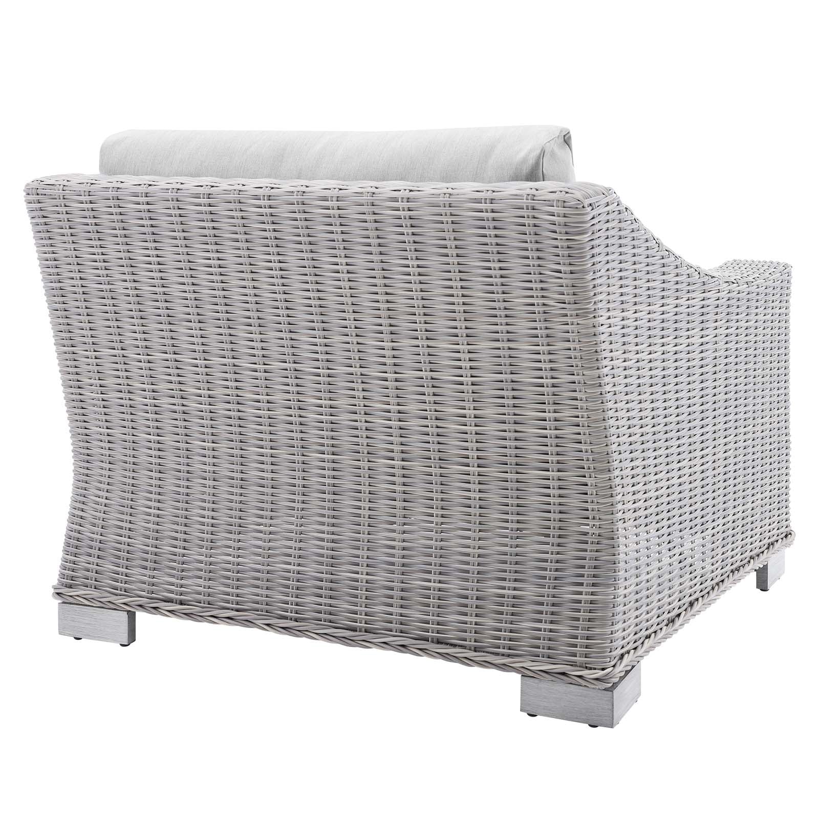 Modway Conway Sunbrella® Outdoor Patio Wicker Rattan Left-Arm Chair | Outdoor Sofas, Loveseats & Sectionals | 