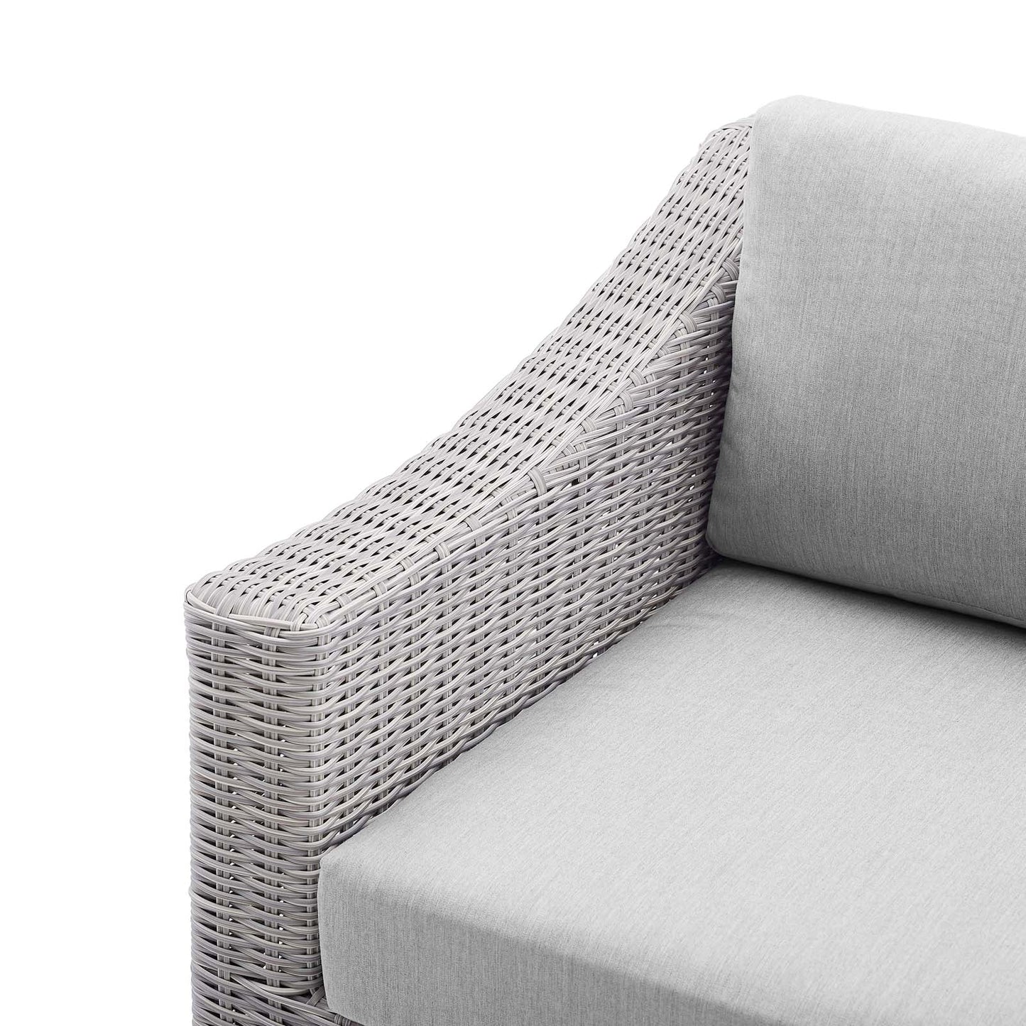 Modway Conway Sunbrella® Outdoor Patio Wicker Rattan Left-Arm Chair | Outdoor Sofas, Loveseats & Sectionals | 
