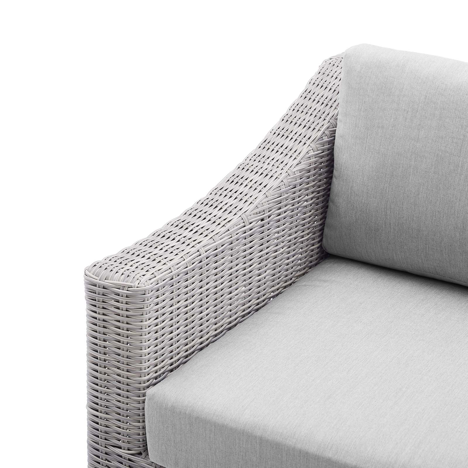 Modway Conway Sunbrella® Outdoor Patio Wicker Rattan Left-Arm Chair | Outdoor Sofas, Loveseats & Sectionals | 