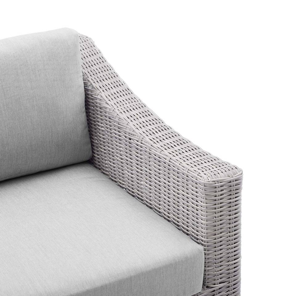 Modway Conway Sunbrella® Outdoor Patio Wicker Rattan Right-Arm Chair | Outdoor Chairs | 