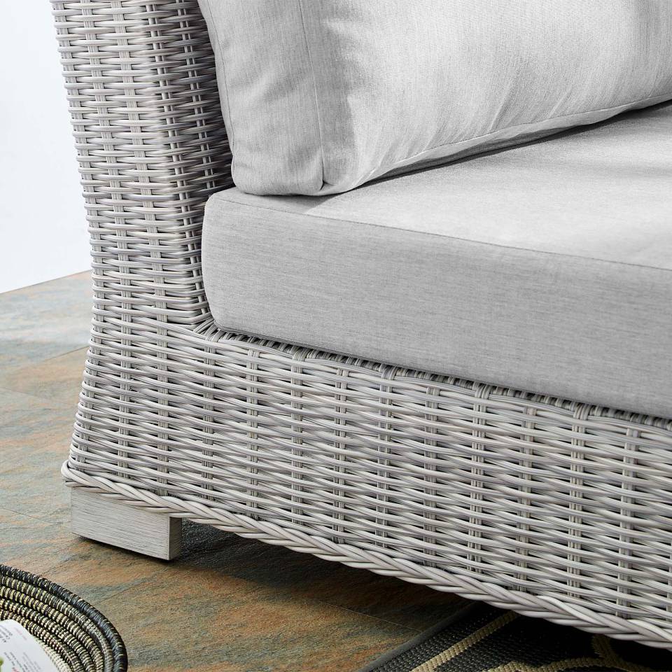 Modway Conway Sunbrella® Outdoor Patio Wicker Rattan Right-Arm Chair | Outdoor Chairs | 