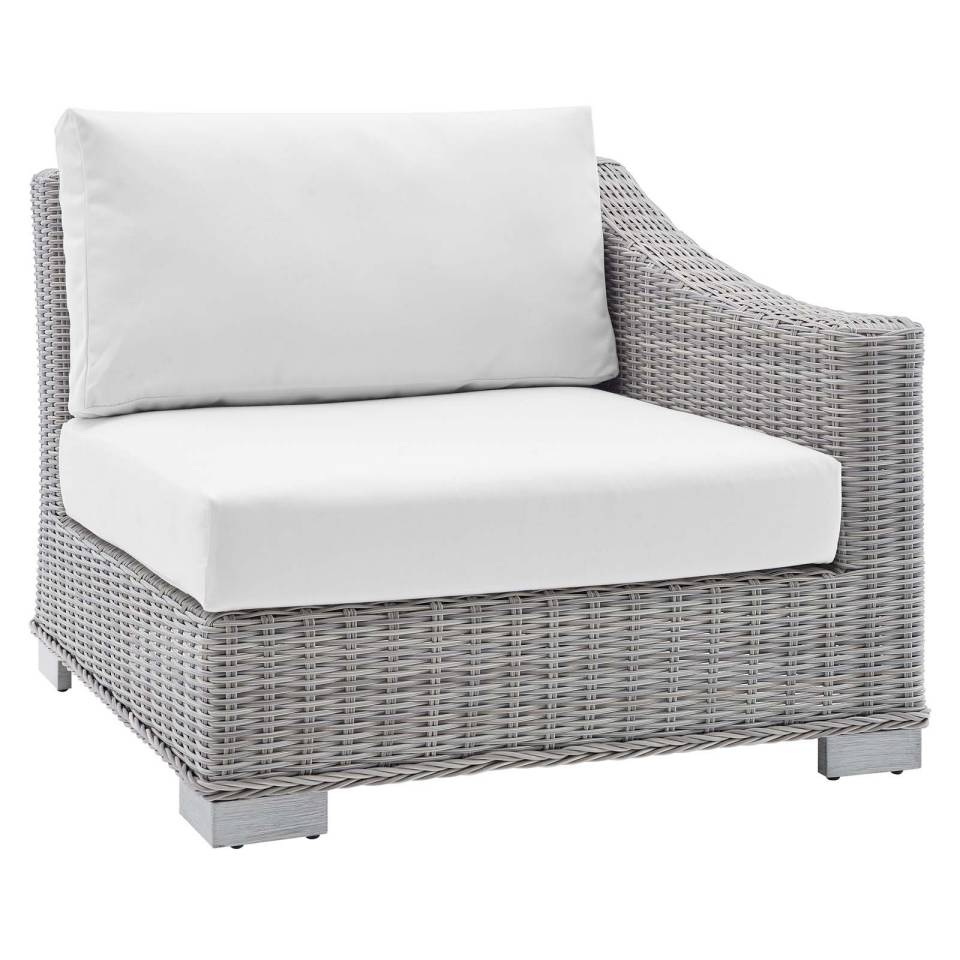 Modway Conway Sunbrella® Outdoor Patio Wicker Rattan Right-Arm Chair | Outdoor Chairs | 
