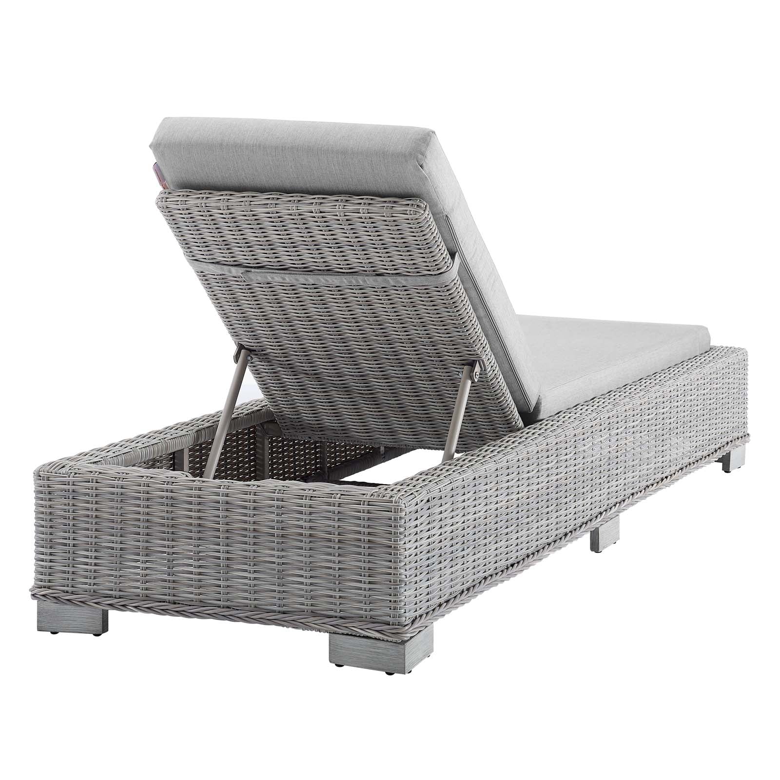 Modway Conway Sunbrella® Outdoor Patio Wicker Rattan Chaise Lounge | Outdoor Recliners & Lounge Chairs | 