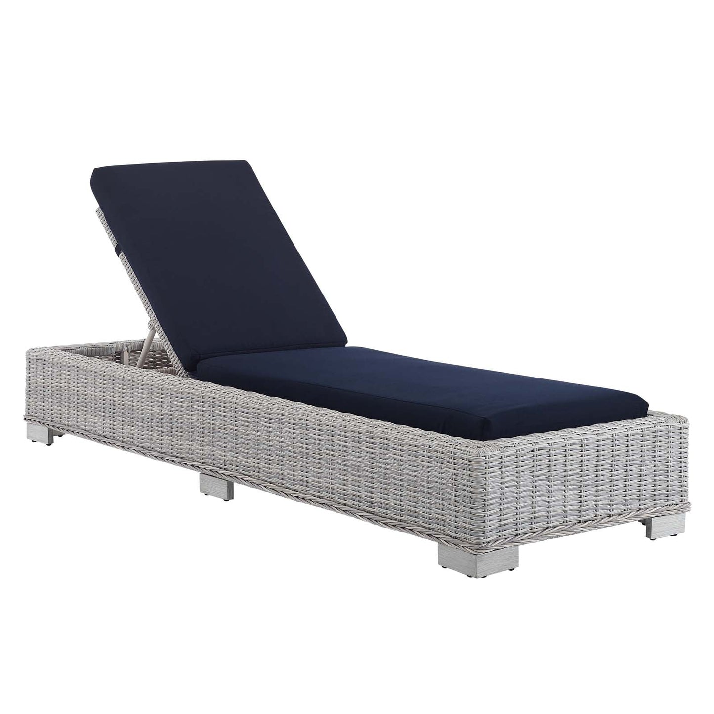 Modway Conway Sunbrella® Outdoor Patio Wicker Rattan Chaise Lounge | Outdoor Recliners & Lounge Chairs | 