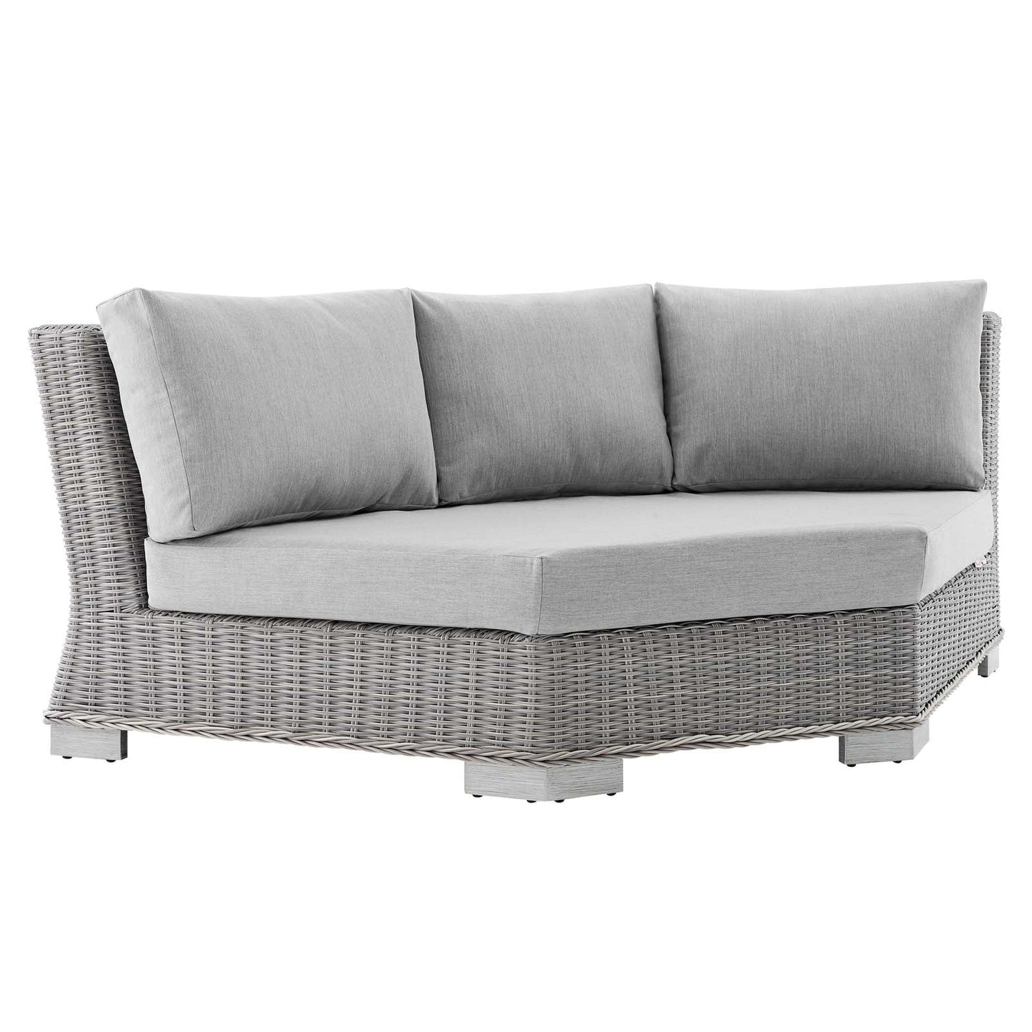 Modway Conway Sunbrella® Outdoor Patio Wicker Rattan Round Corner Chair | Chairs & Recliners | 
