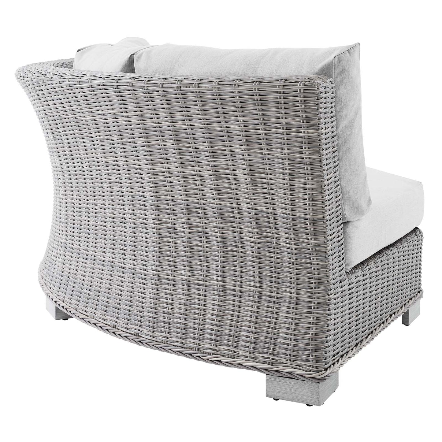 Modway Conway Sunbrella® Outdoor Patio Wicker Rattan Round Corner Chair | Chairs & Recliners | 