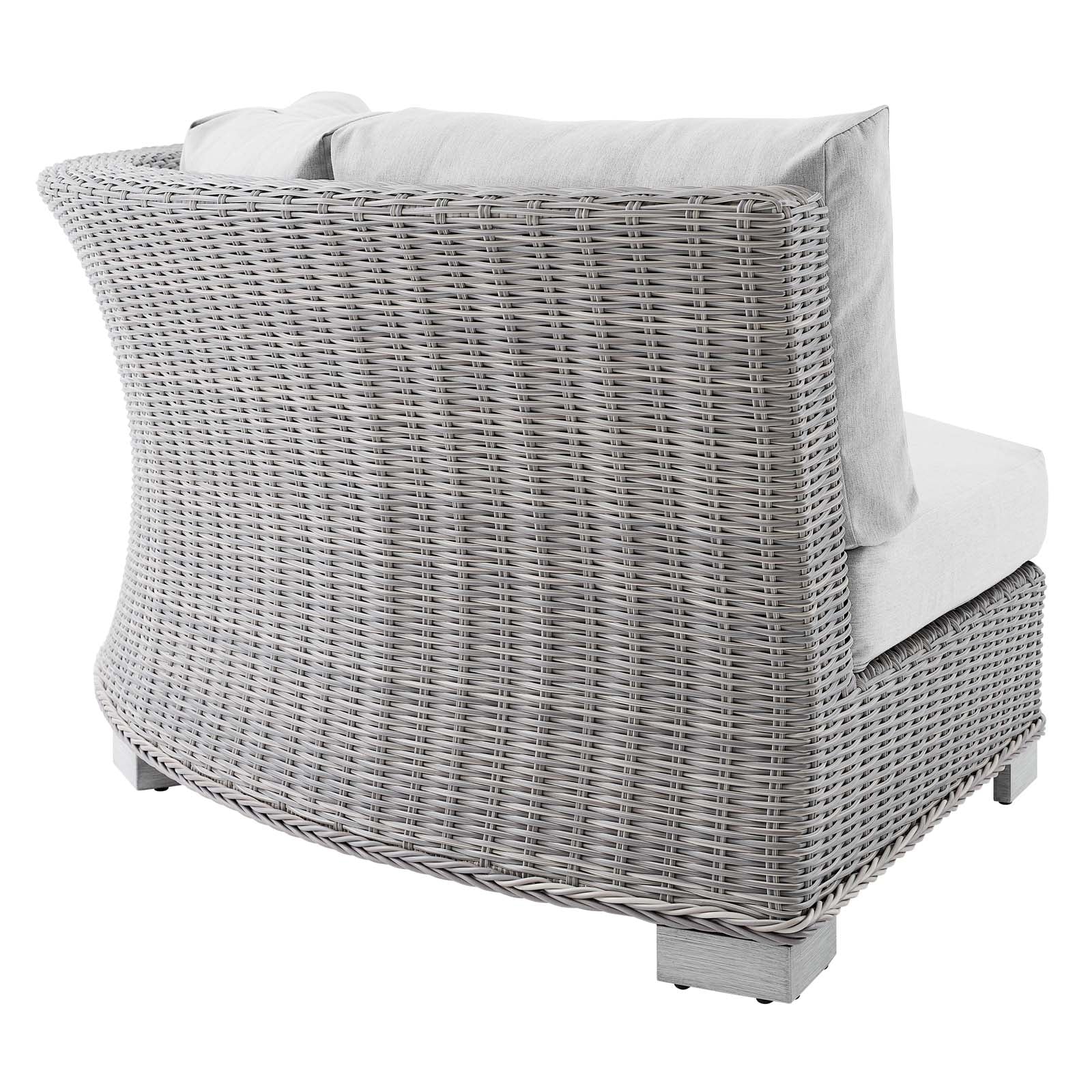 Modway Conway Sunbrella® Outdoor Patio Wicker Rattan Round Corner Chair | Chairs & Recliners | 