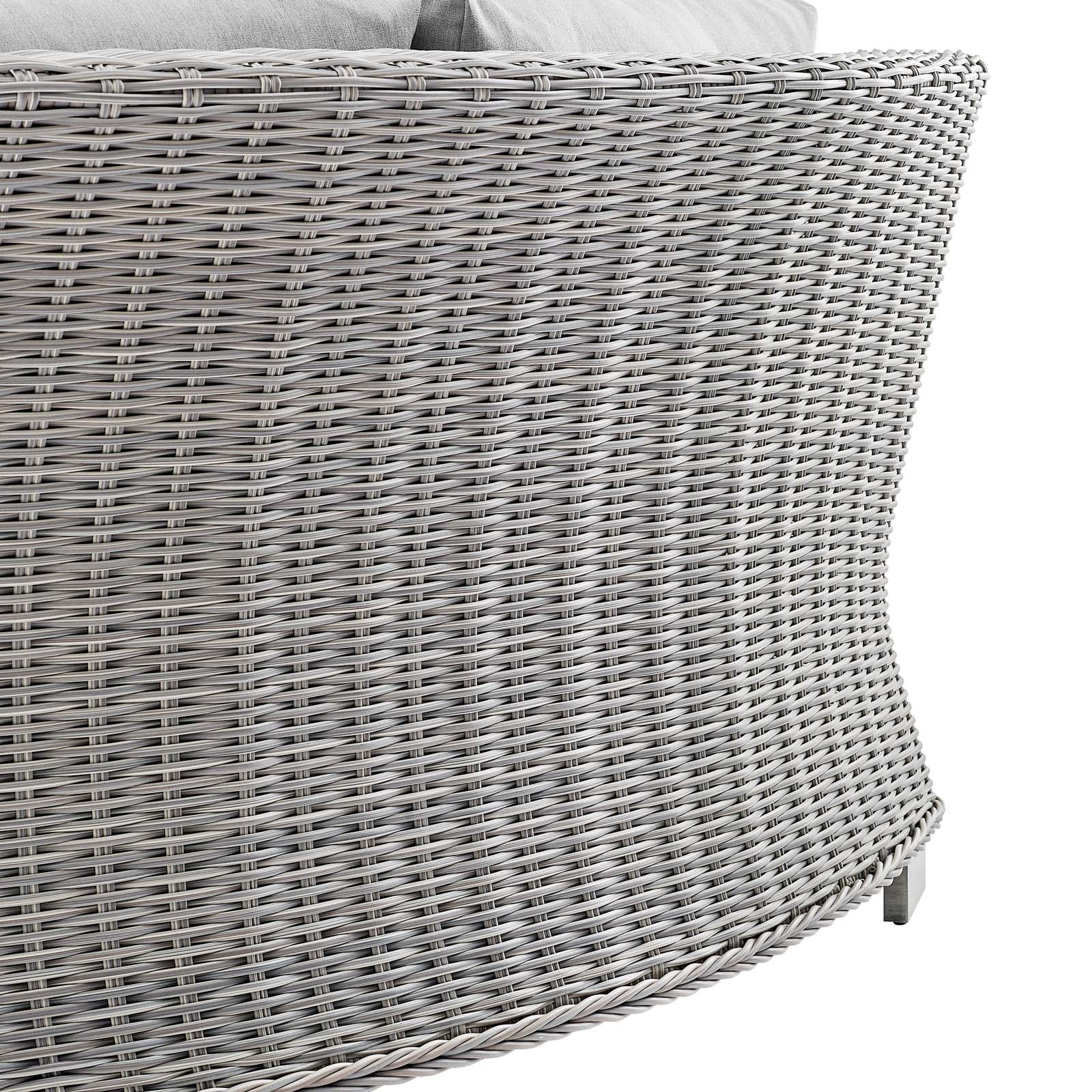 Modway Conway Sunbrella® Outdoor Patio Wicker Rattan Round Corner Chair | Chairs & Recliners | 