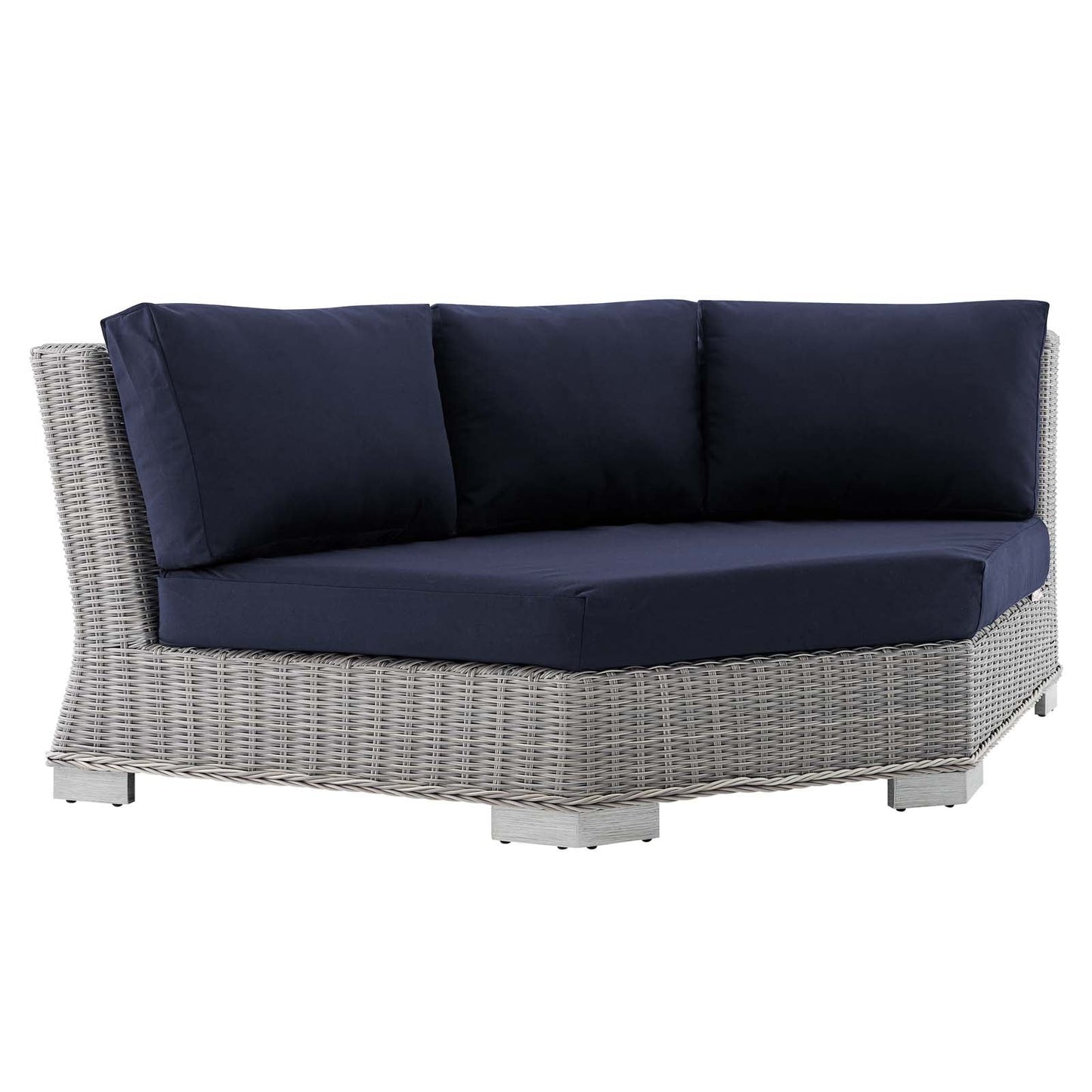 Modway Conway Sunbrella® Outdoor Patio Wicker Rattan Round Corner Chair | Chairs & Recliners | 