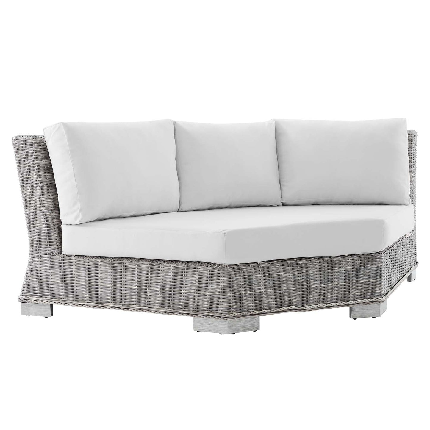 Modway Conway Sunbrella® Outdoor Patio Wicker Rattan Round Corner Chair | Chairs & Recliners | 