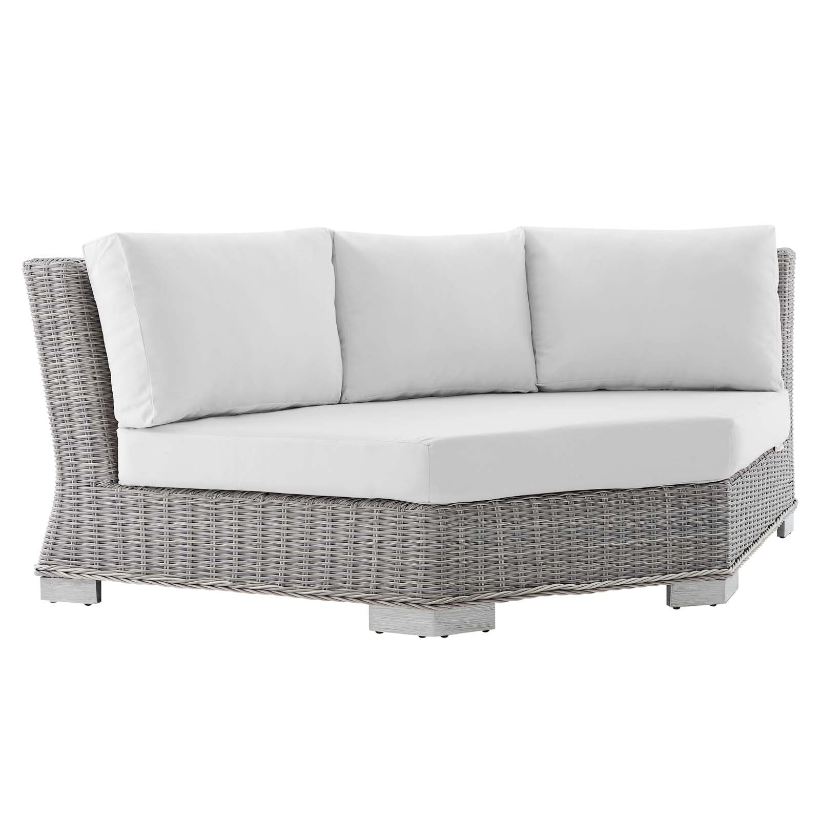 Modway Conway Sunbrella® Outdoor Patio Wicker Rattan Round Corner Chair | Chairs & Recliners | 